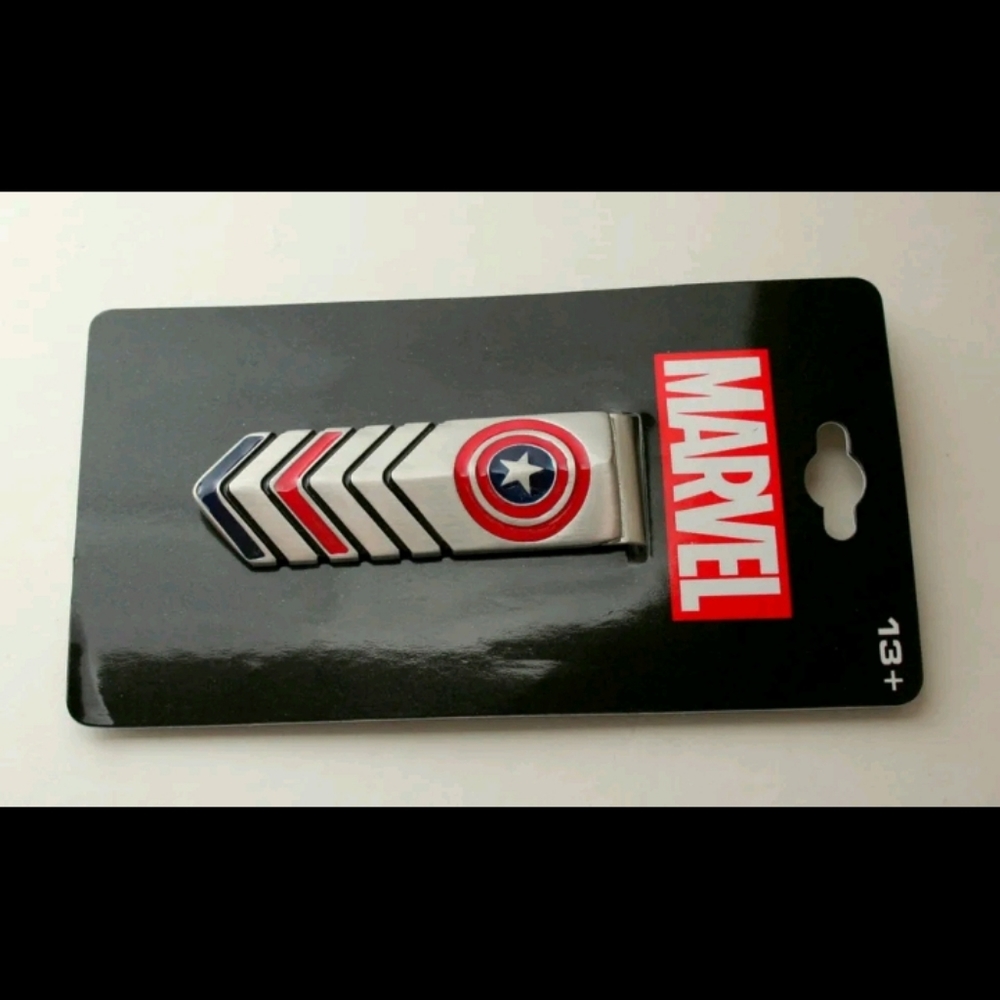 Marvel Comics Captain America Stainless Steel Money Clip New NOS MIP